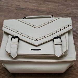 Rampage Cream Satchel with Black Accents